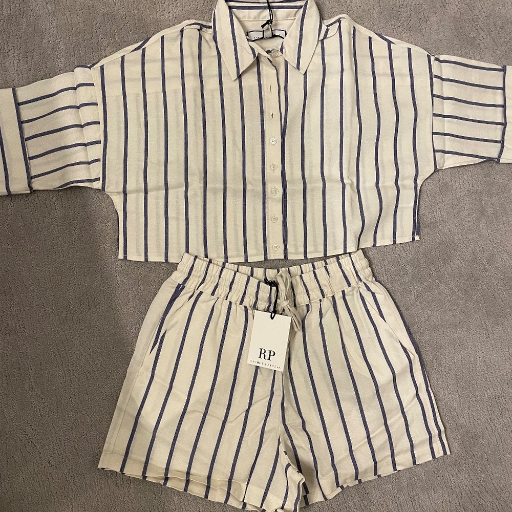 Rachel Parcel top/short set NWT